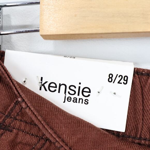 NWT Kensie High-Rise Wide Leg Cargo Trouser Pant Cappuccino Brown Size 8/29 - Picture 7 of 8